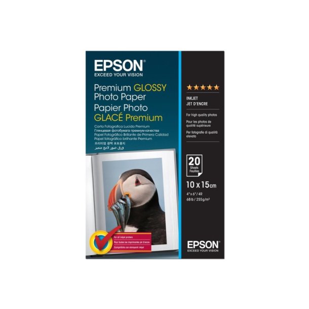 Epson Fotopapir 10x15 Premium glossy - 255g - 20 ark